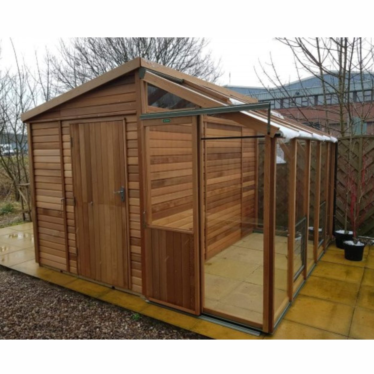 Alton Fusion 10 Cedar Greenhouse and Storage Shed Combo