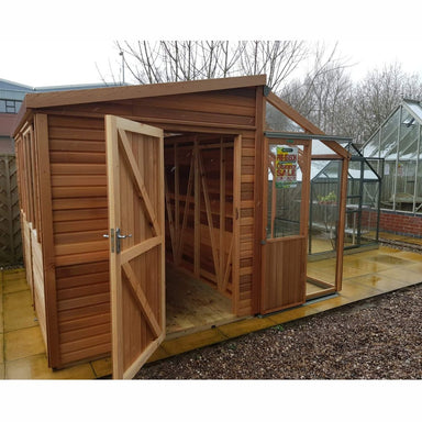 Alton Fusion 10 Cedar Greenhouse and Storage Shed Combo