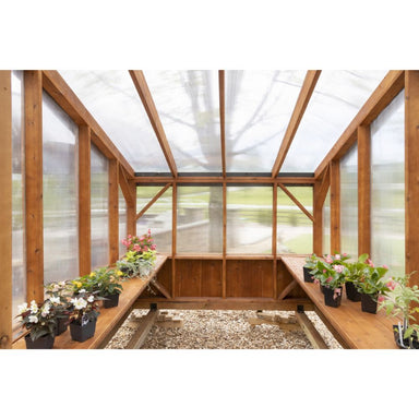 Atlantic Outdoors Cedar Slant Roof Greenhouse Kit