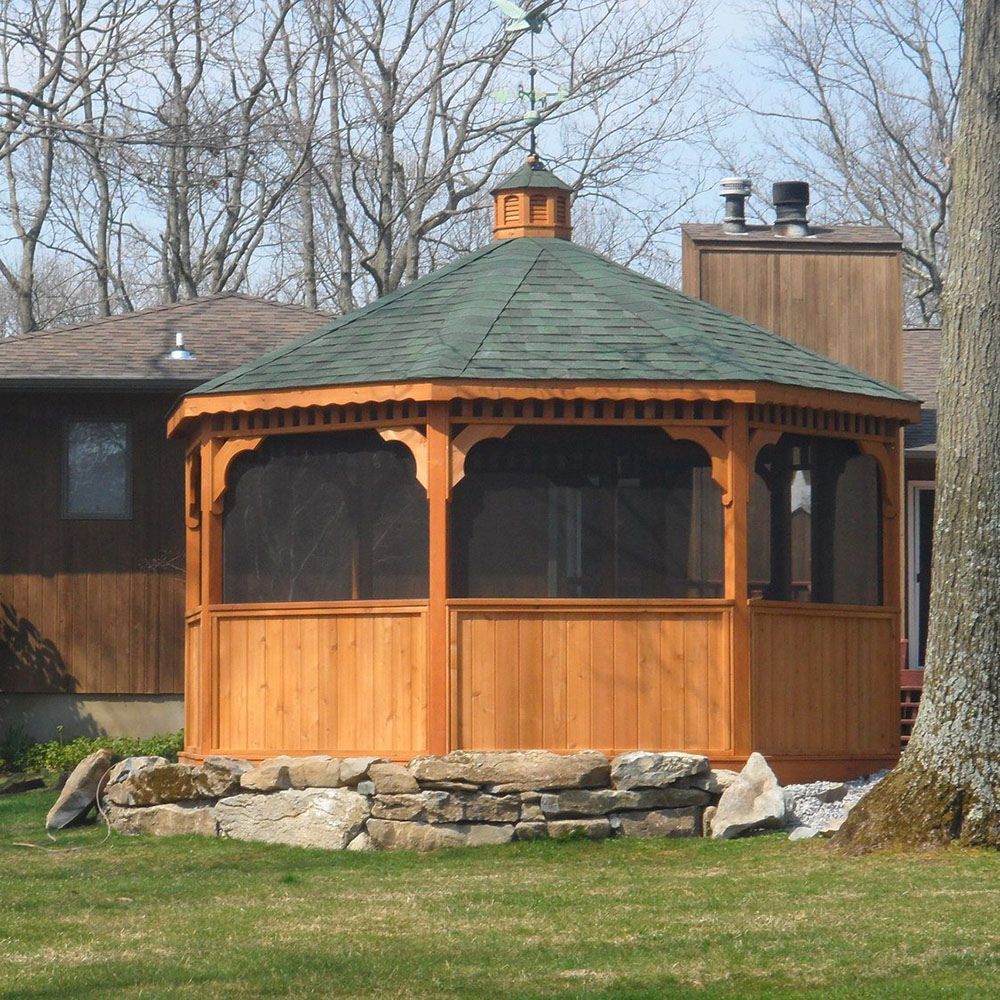 Atlantic Outdoors Octagon Cedar Wood Gazebo Style 6