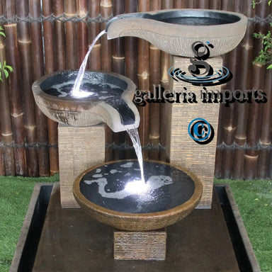 Galleria Imports Trio Bowl Fountain Rust