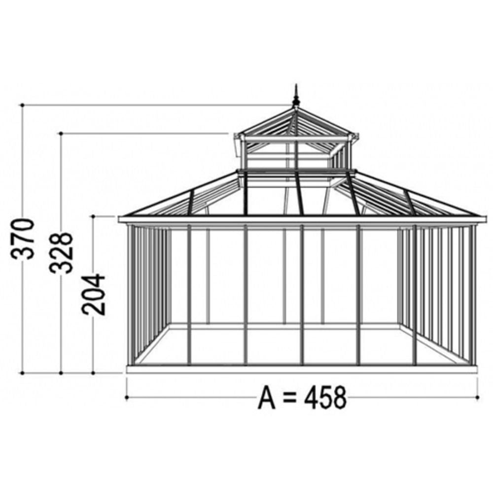 Janssens  Cathedral Victorian Greenhouse with Large Cupola