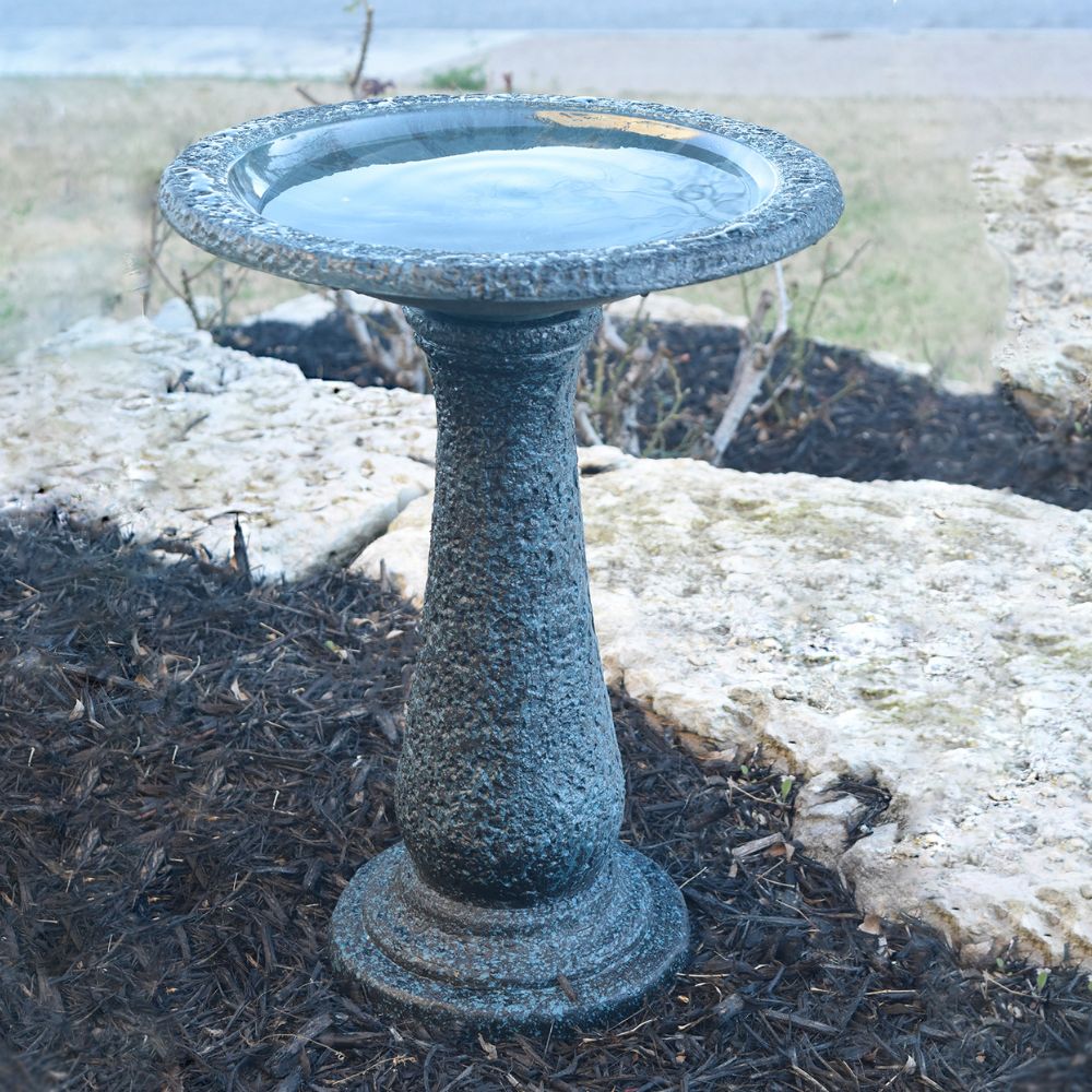 Exaco Grey/Blue Bird Bath