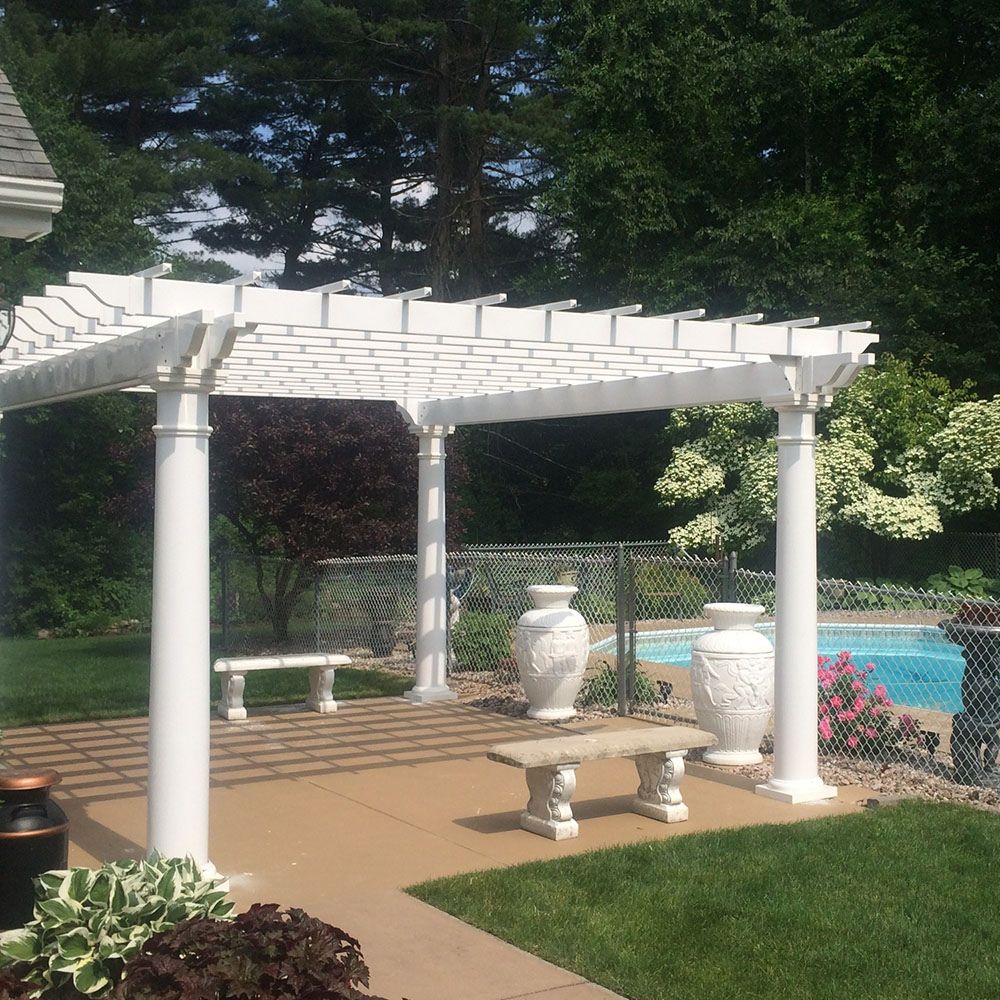 Atlantic Outdoors 8' Vinyl Cozy Retreat Pergola Kit