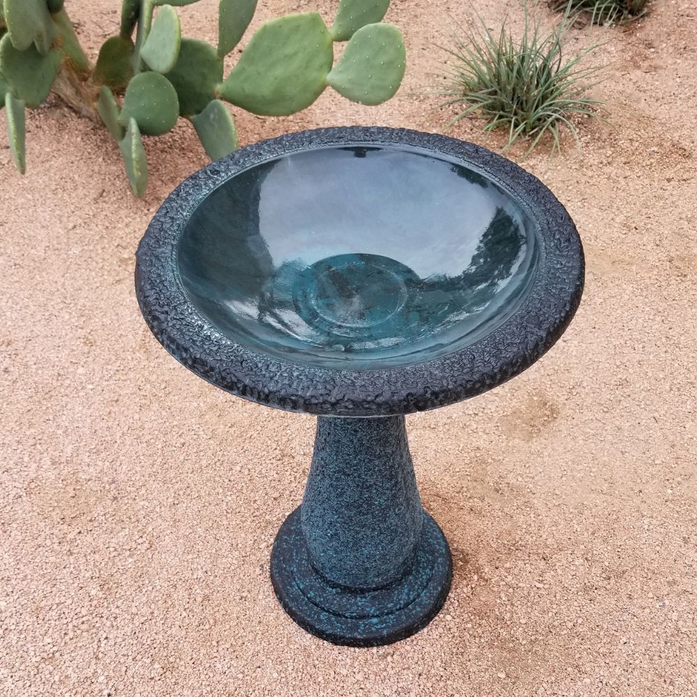 Exaco Grey/Blue Bird Bath