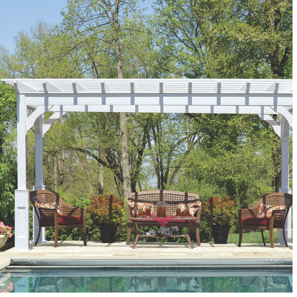 Atlantic Outdoors 10' Vinyl Cozy Retreat Pergola Kit