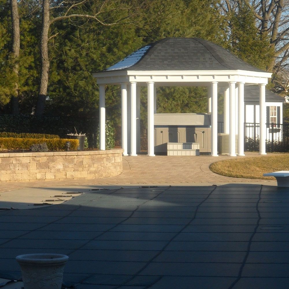 Atlantic Outdoors Hip Roof Vinyl Pavilion Kit Lifestyle