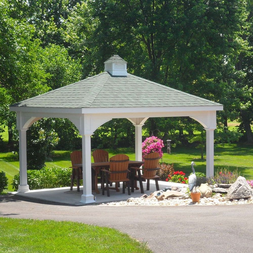 Atlantic Outdoors Hip Roof Vinyl Pavilion Kit Lifestyle