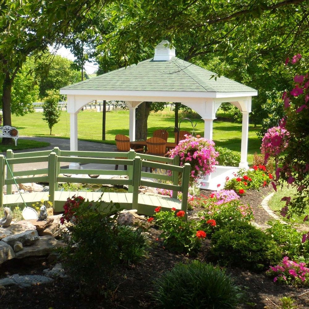 Atlantic Outdoors Hip Roof Vinyl Pavilion Kit Lifestyle