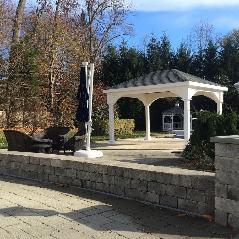 Atlantic Outdoors Hip Roof Vinyl Pavilion Kit Lifestyle