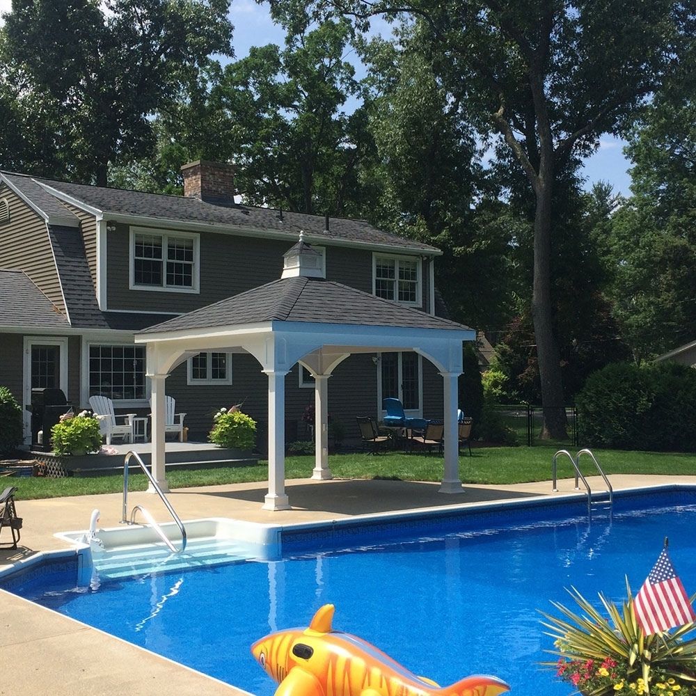 Atlantic Outdoors Hip Roof Vinyl Pavilion Kit Lifestyle