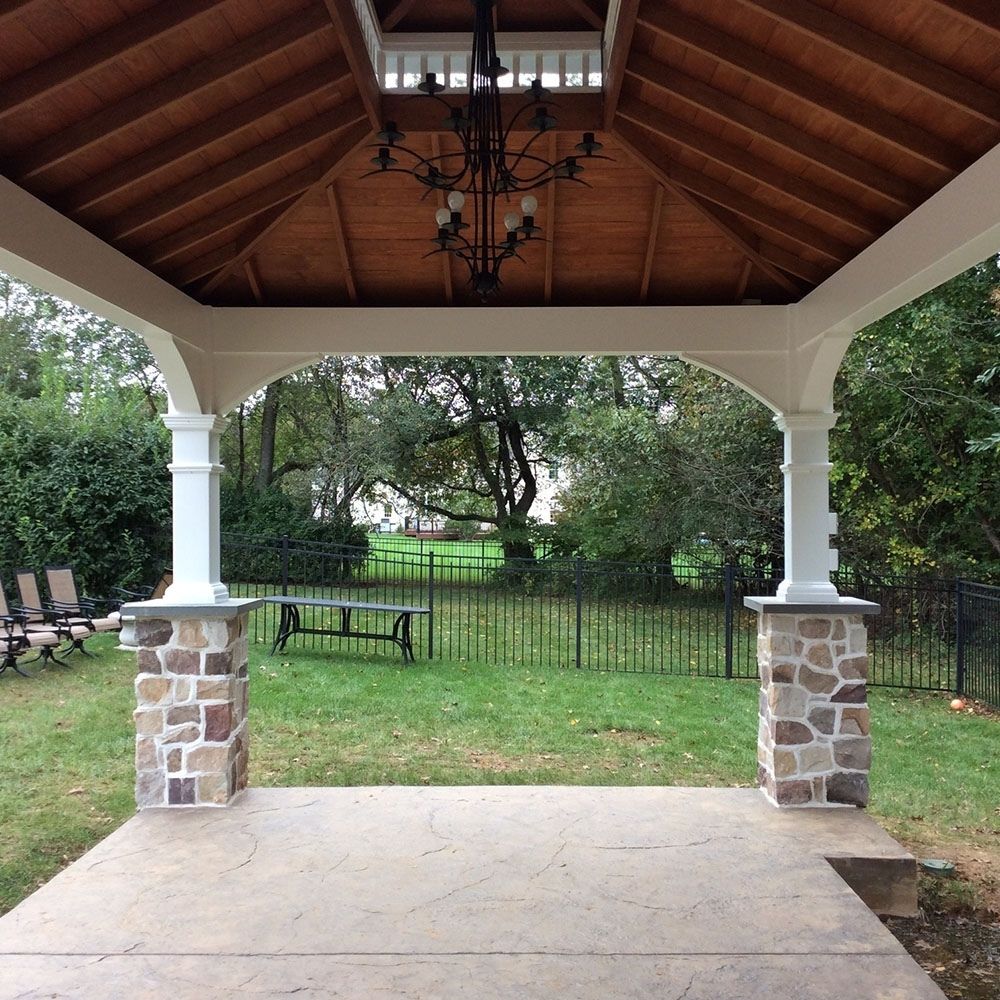 Atlantic Outdoors Hip Roof Vinyl Pavilion Kit Lifestyle