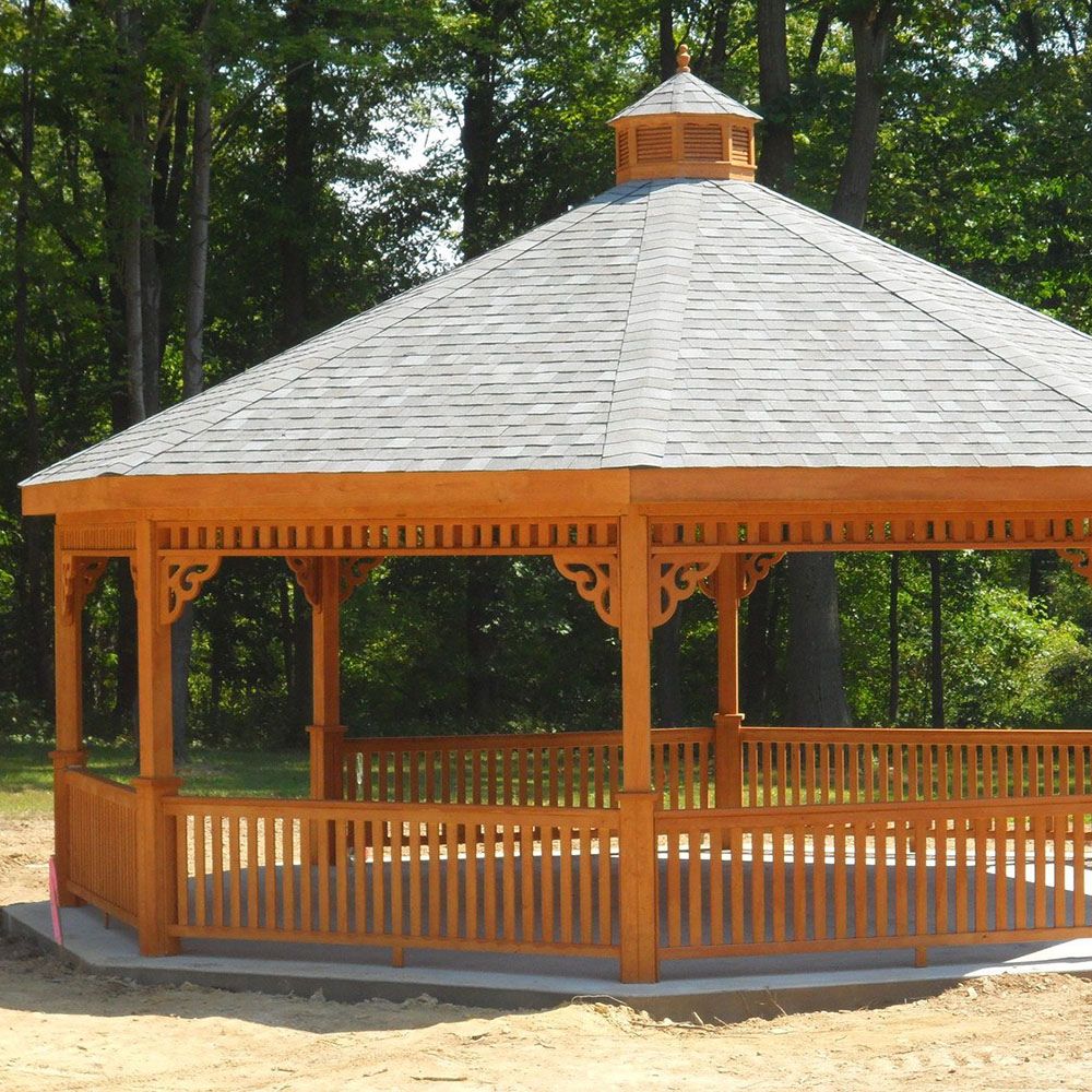 Atlantic Outdoors Octagon Cedar Wood Gazebo Style 10
