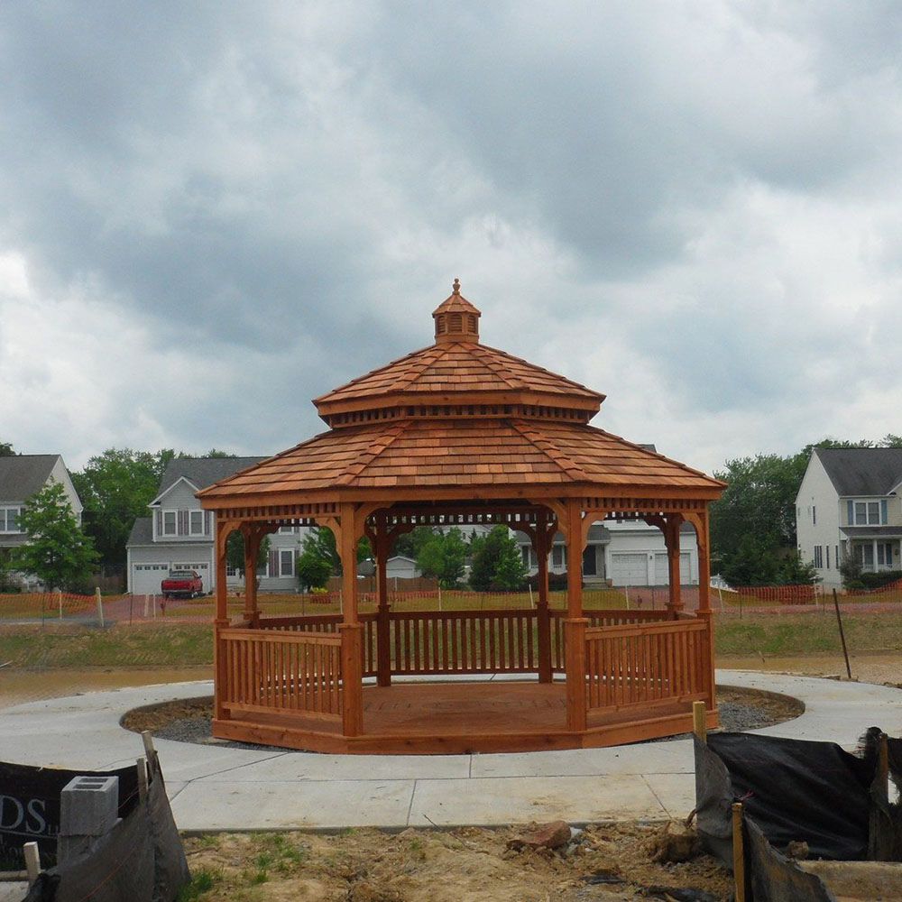 Atlantic Outdoors Octagon Cedar Wood Gazebo Style 12