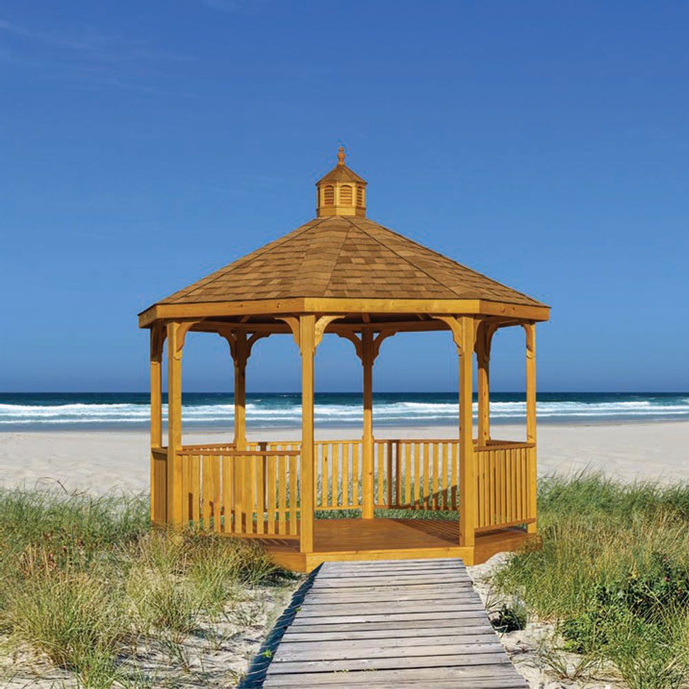 Atlantic Outdoors Octagon Cedar Wood Gazebo Style 1