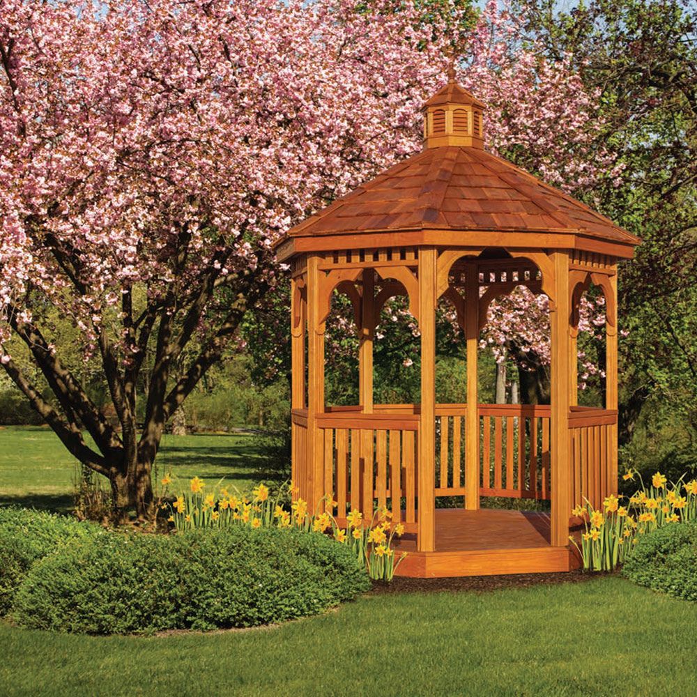 Atlantic Outdoors Octagon Cedar Wood Gazebo Style 2