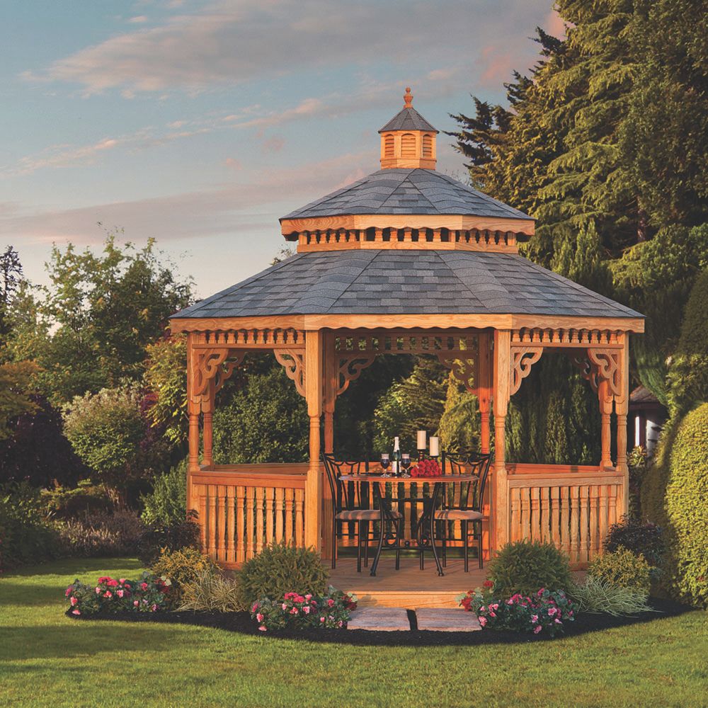 Atlantic Outdoors Octagon Cedar Wood Gazebo Style 7