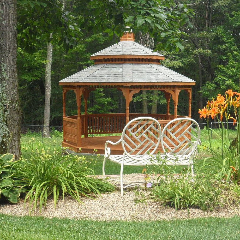 Atlantic Outdoors Octagon Cedar Wood Gazebo Style 9