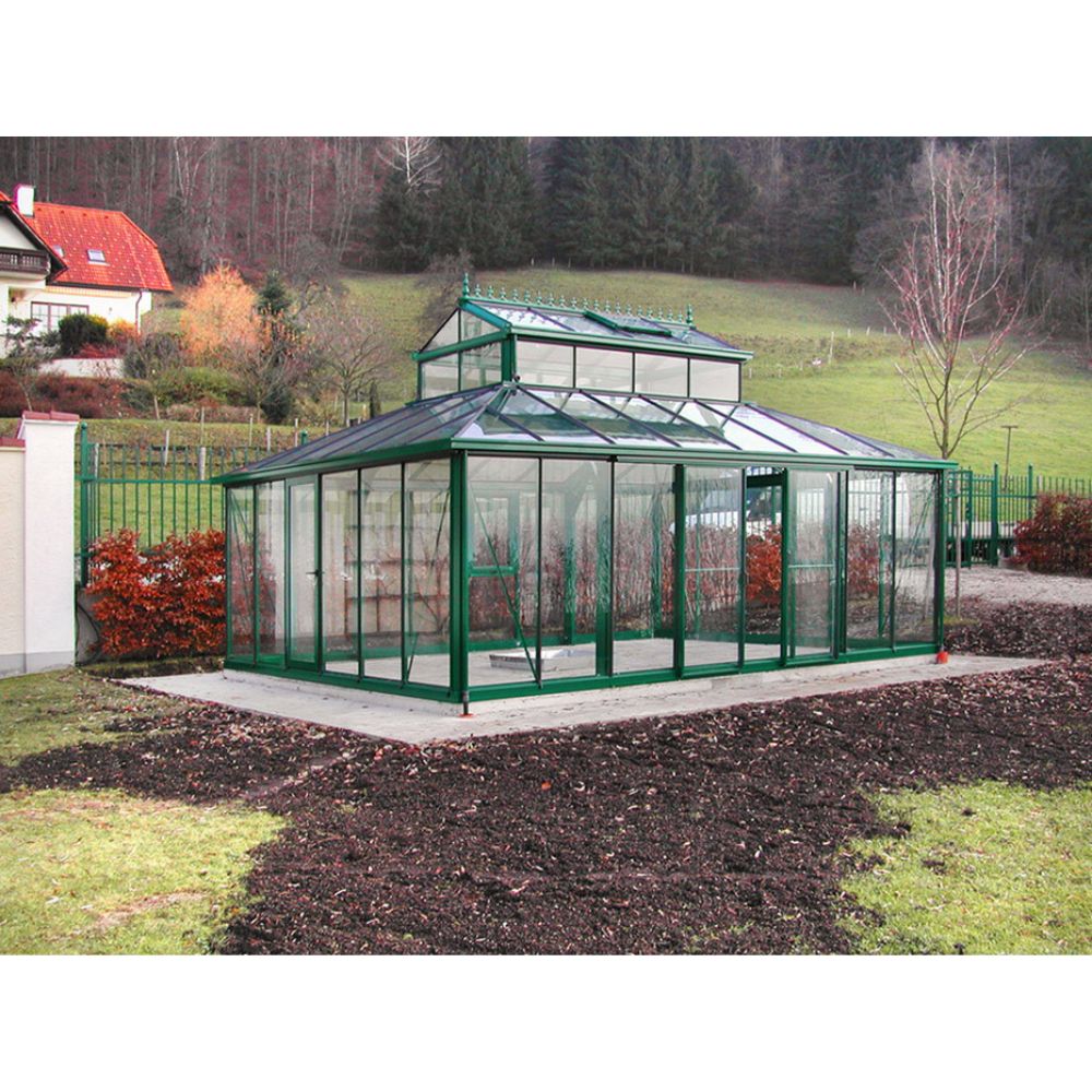 Exaco Cathedral Victorian Greenhouse with Large Cupola Lifestyle