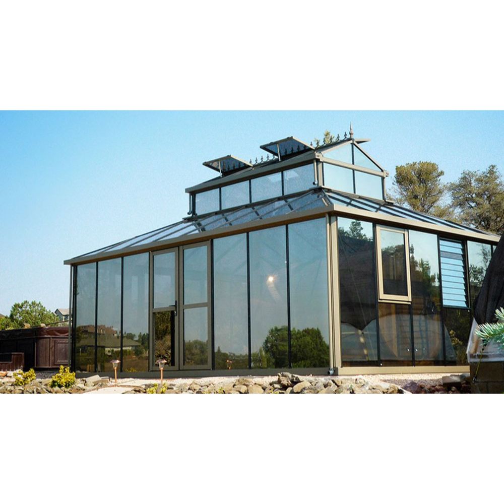 Exaco Cathedral Victorian Greenhouse with Large Cupola Lifestyle