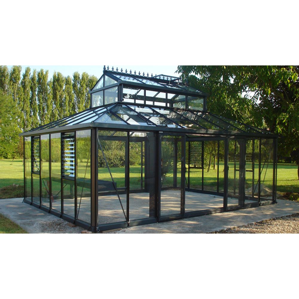 Exaco Cathedral Victorian Greenhouse with Large Cupola Lifestyle