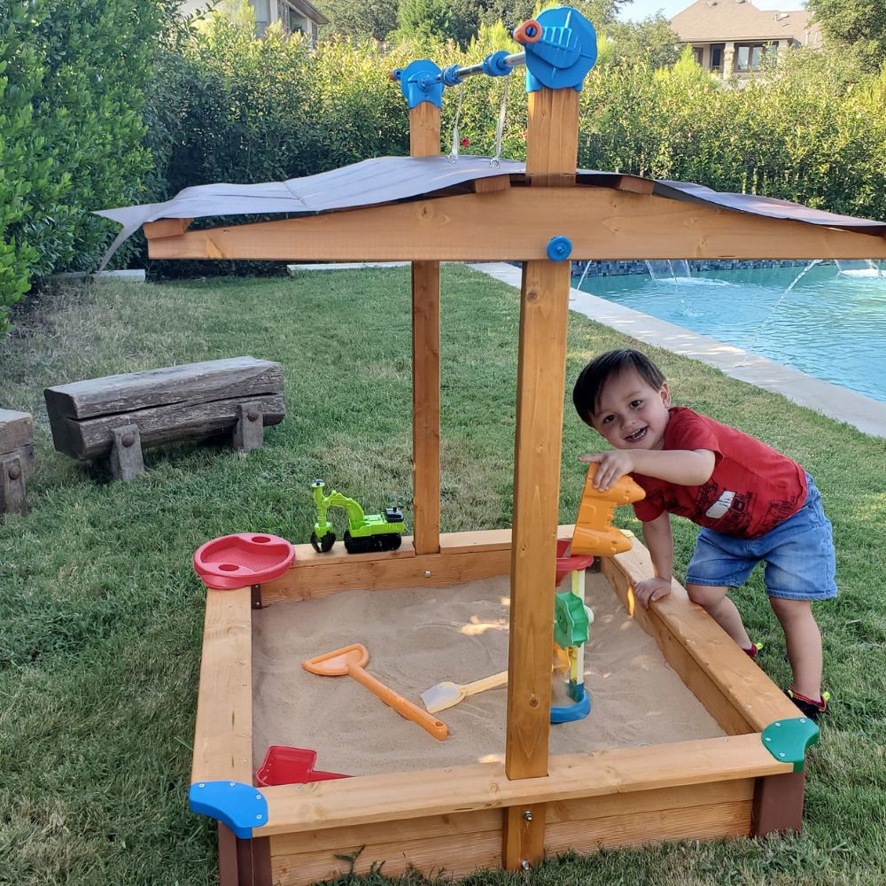 Exaco Felix Sandbox With Adjustable Roof