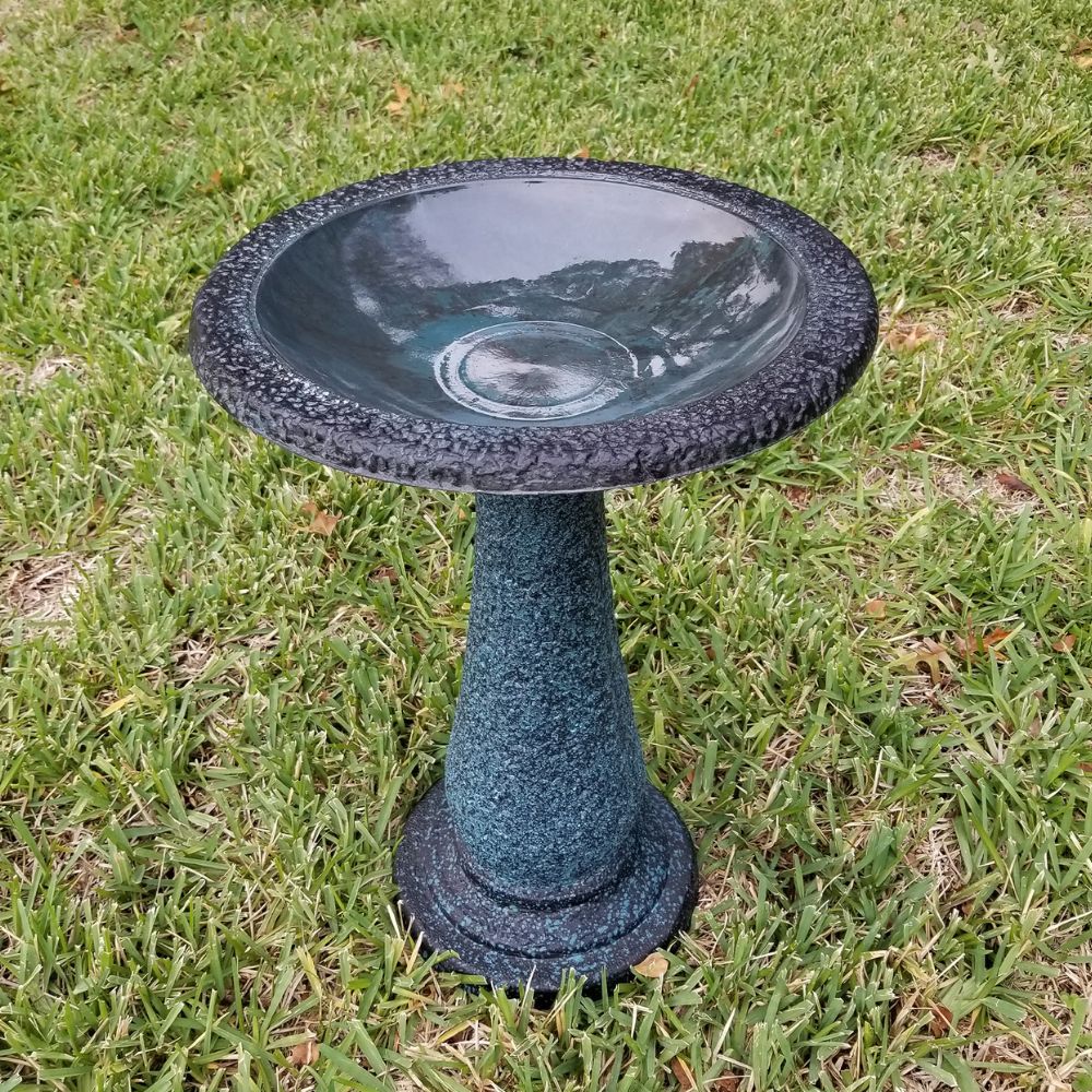 Exaco Grey/Blue Bird Bath