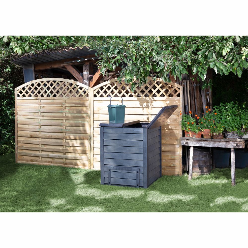 Exaco Thermo Wood Composter 600 liter / 160 gal. with Soil Fence