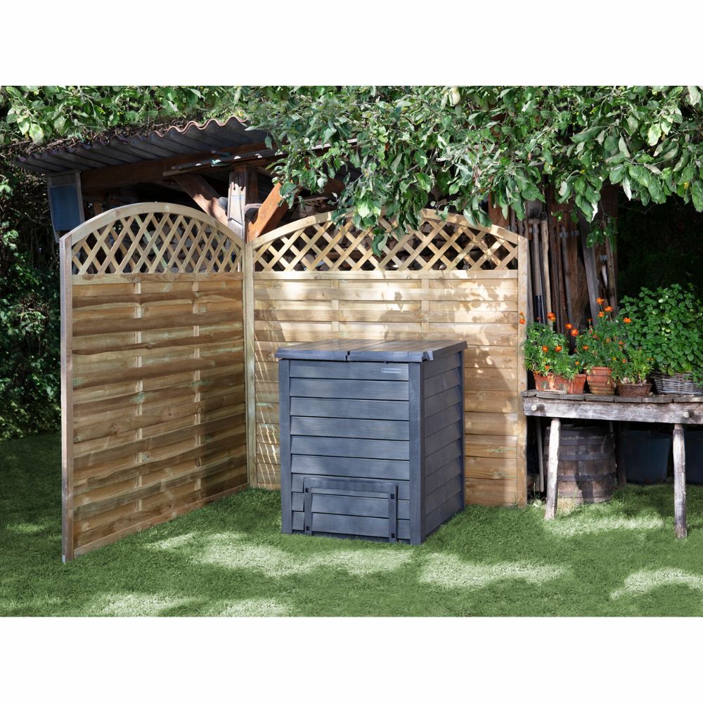 Exaco Thermo Wood Composter 600 liter / 160 gal. with Soil Fence