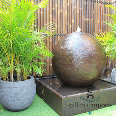 Galleria Imports Luna Ball Fountain - Large Rust