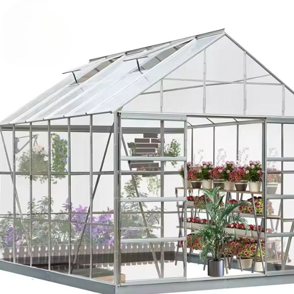 UV Resin Greenhouses With Silver Aluminum Extrusion Frame