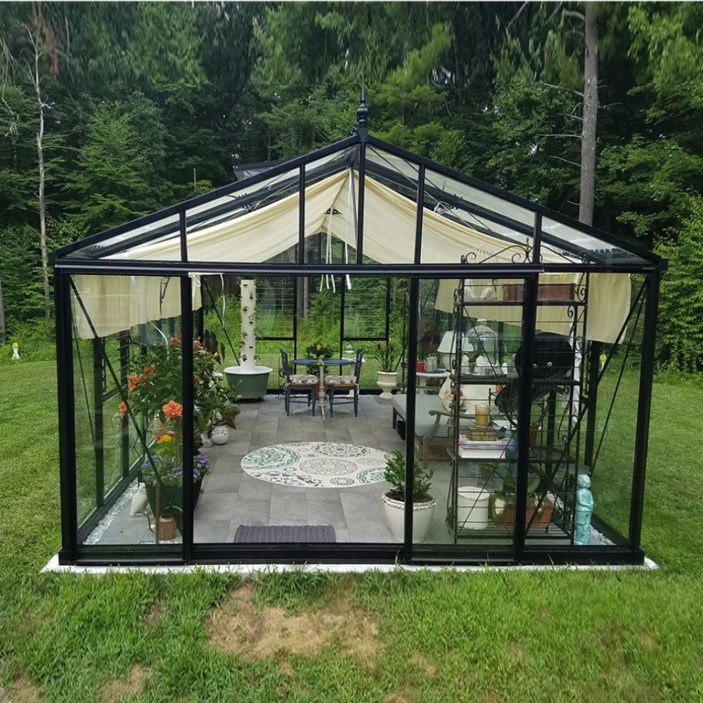 Exaco Janssens | 12.5x20x9 ft Royal Victorian VI 46 Large Glass Greenhouse Kit With 4mm Tempered Glass Glazing