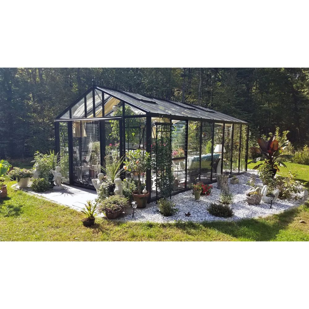Exaco Janssens | 12.5x20x9 ft Royal Victorian VI 46 Large Glass Greenhouse Kit With 4mm Tempered Glass Glazing