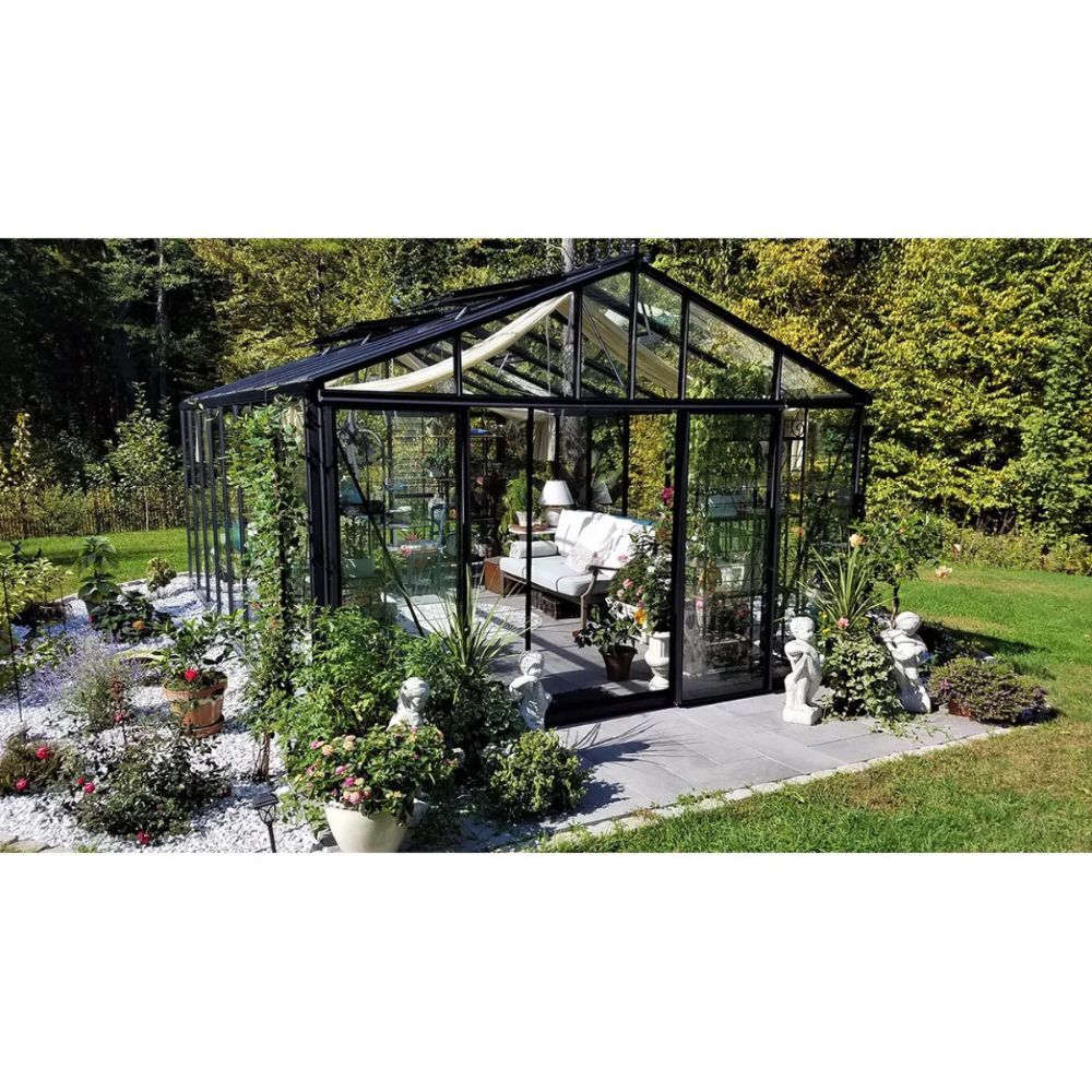 Exaco Janssens | 12.5x20x9 ft Royal Victorian VI 46 Large Glass Greenhouse Kit With 4mm Tempered Glass Glazing