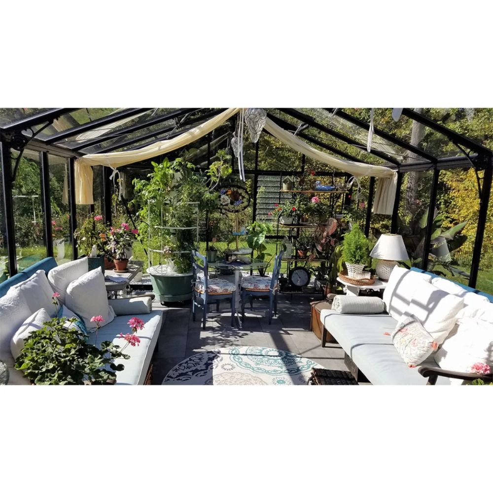 Exaco Janssens | 12.5x20x9 ft Royal Victorian VI 46 Large Glass Greenhouse Kit With 4mm Tempered Glass Glazing