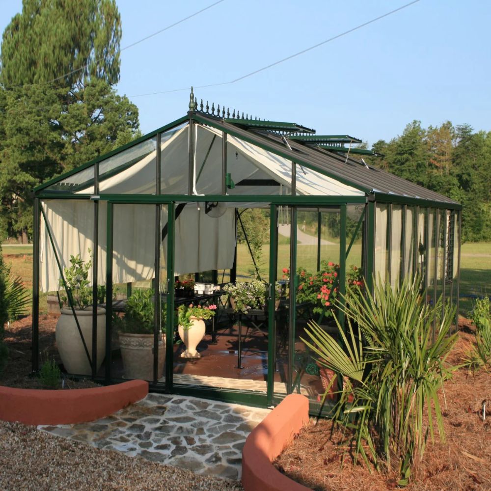 Exaco Janssens | 12.5x20x9 ft Royal Victorian VI 46 Large Glass Greenhouse Kit With 4mm Tempered Glass Glazing