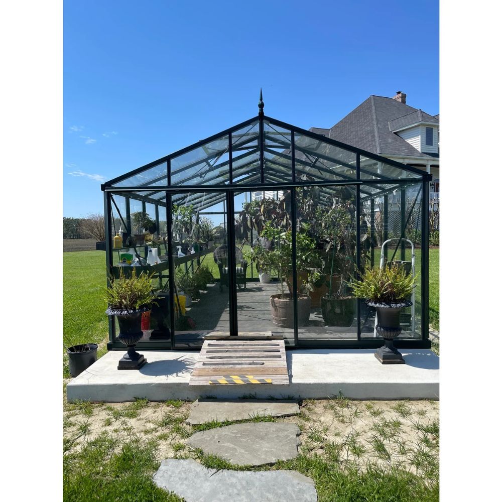 Exaco Janssens | 12.5x20x9 ft Royal Victorian VI 46 Large Glass Greenhouse Kit With 4mm Tempered Glass Glazing