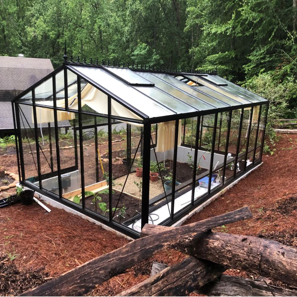 Exaco Janssens | 12.5x20x9 ft Royal Victorian VI 46 Large Glass Greenhouse Kit With 4mm Tempered Glass Glazing