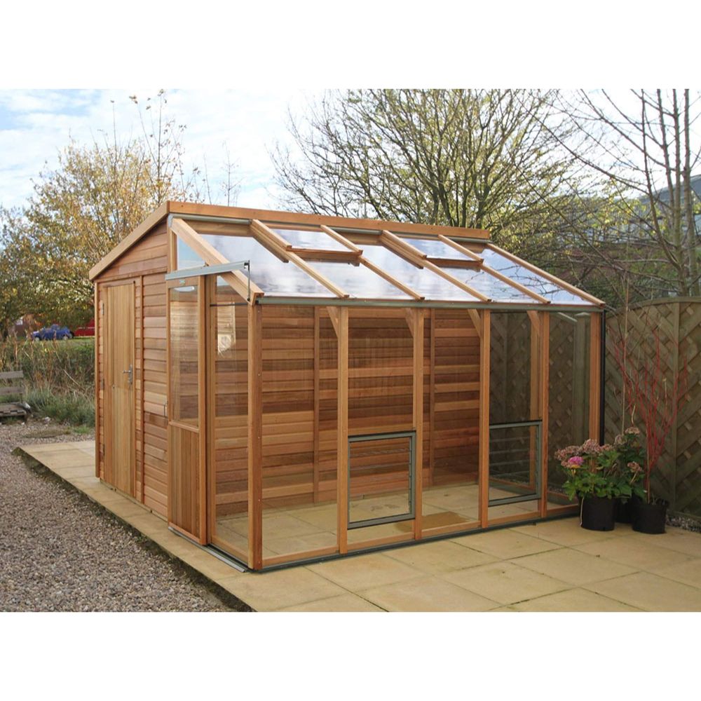 Alton Fusion 10 Cedar Greenhouse and Storage Shed Combo