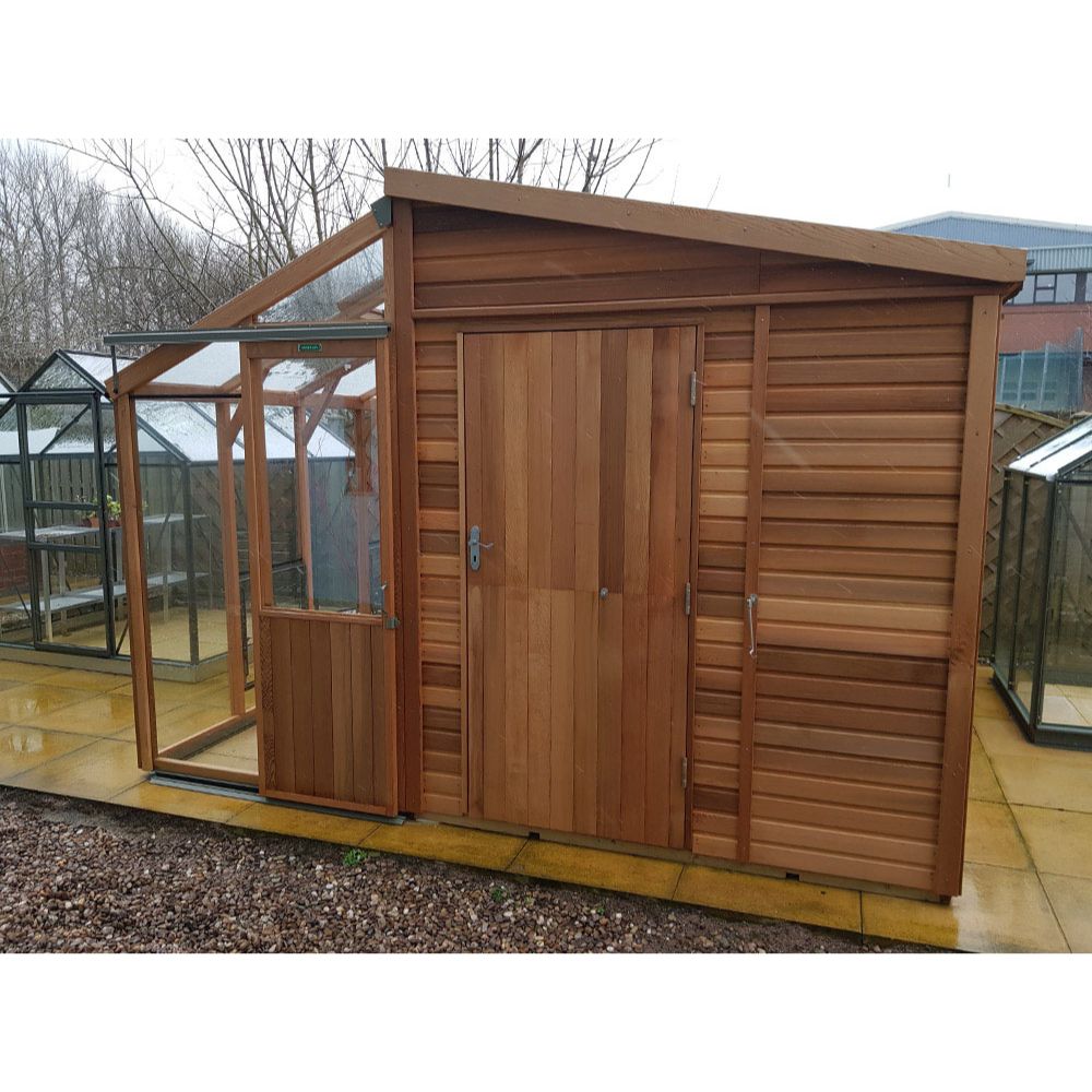 Alton Fusion 10 Cedar Greenhouse and Storage Shed Combo