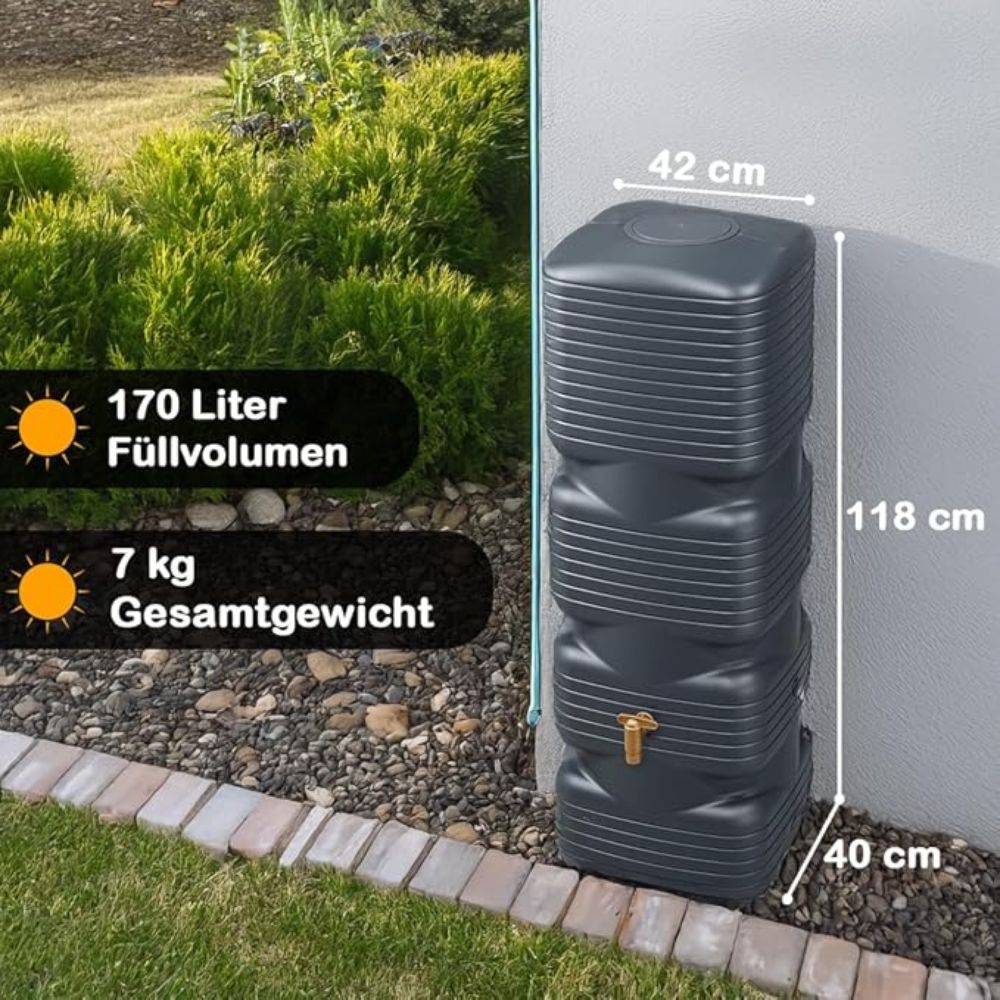Exaco Quadro 170 liter/ 45 gallons Grey