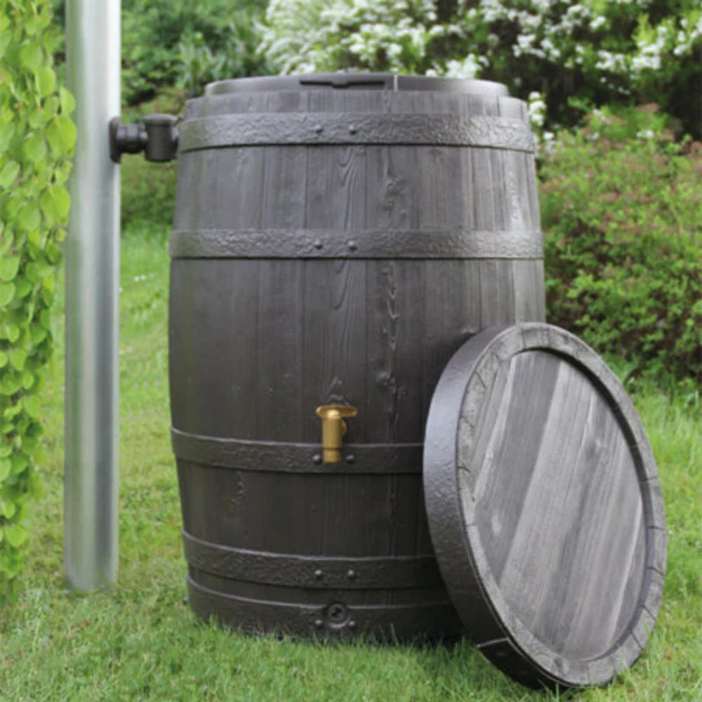 Exaco Large VINO Rain Barrel with fast flow tap 416L / 110 gallon.