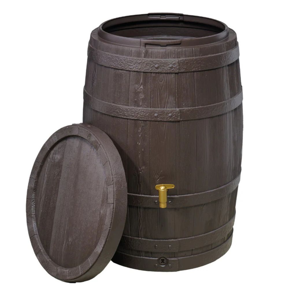 Exaco Large VINO Rain Barrel with fast flow tap 416L / 110 gallon.